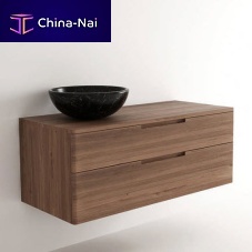 Wall-hung washbasin cabinet BK01teakcontemporarywithout door