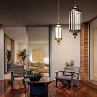 Pendant lamp FATA MORGANAmetalglasstraditional