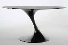 Contemporary table ATATLAS BLACKglassround