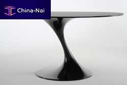Contemporary table ATATLAS BLACKglassround