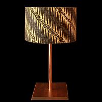 Table lamp LMP CON SHADEcopperwoodenteak