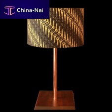 Table lamp LMP CON SHADEcopperwoodenteak