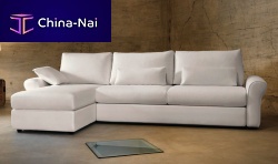 Corner sofa EWALDcontemporaryleatherbeige