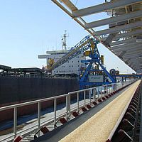 Belt conveyor horizontaltransportfor the mining industry