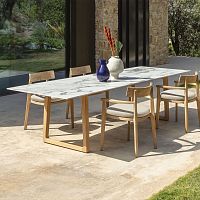 Contemporary dining table EVER lavasandstoneteak base