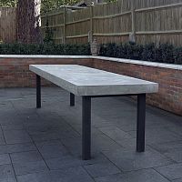 Contemporary dining table BASIC.11cementpainted metalrectangular