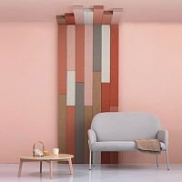 Wall-mounted acoustic panel TIMBERfabricMDFcolored