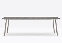 Contemporary dining table babila tba/2extruded aluminumlaminatemarble