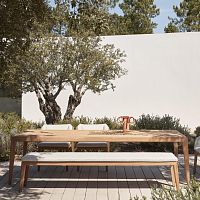 Contemporary dining table Sunrise teakteak baserectangular