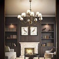 Traditional chandelier DUTCH: CT-4216/12 OAmetalfabric