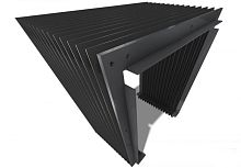 Rectangular protective bellows coated fabricaccordion protectionfor machines