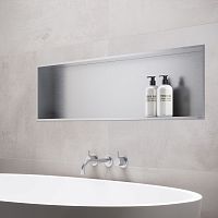 Stainless steel wall niche BOXrectangularsquarebathroom