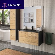 Wall-hung washbasin cabinet free-standingwoodencontemporary