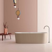 Oval bathtub ESTERfree-standingacrylicpink