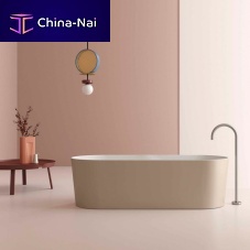 Oval bathtub ESTERfree-standingacrylicpink