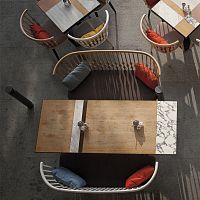 Contemporary bench NUB beechwith backrestwithout armrests