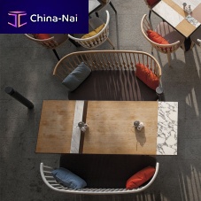 Contemporary bench NUB beechwith backrestwithout armrests
