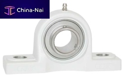 Self-aligning bearing unit spherical rollerthermoplastic