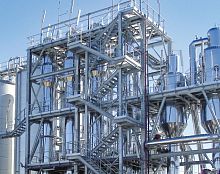 Falling film evaporator processfor the food industry