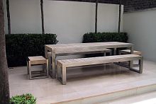 Contemporary dining table SKOPwoodenstainless steelrectangular
