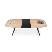 Contemporary dining table Donaoakwalnutoak base
