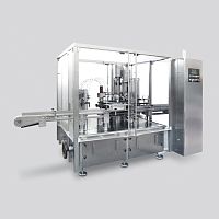 Automatic filler and capper LAfor pharmaceutical productscosmetic creammonobloc