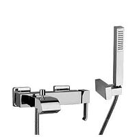Shower mixer tap Q: 19..105for bathtubwall-mountedchromed metal