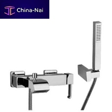 Shower mixer tap Q: 19..105for bathtubwall-mountedchromed metal
