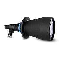 Telecentric objective lens for industrial use