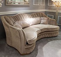 Semicircular sofa SMERALDOclassicvelvetleather