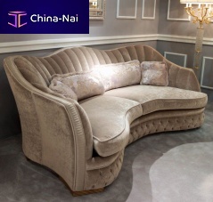 Semicircular sofa SMERALDOclassicvelvetleather