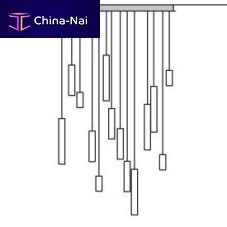 Contemporary chandelier MODULARITYmetalrectangular1 tier