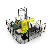 Robotic depalletizer palletfor cartonsfor warehouse