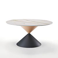 Contemporary table Clessidrawoodenceramicmarble