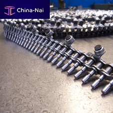 Stainless steel conveyor chain B-1 seriesattachmentstraight side platefor the food industry