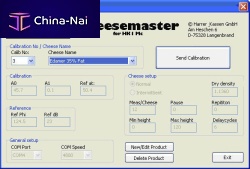 Calibration software CheesemasterprocessWindows