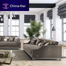 Traditional sofa Royalfabricbrownwith armrests