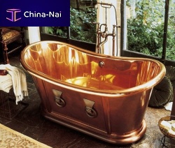 Oval bathtub ARCHEO: P50011-00free-standingcopper