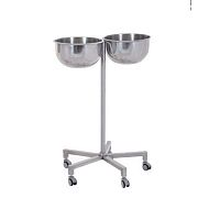 Double bin surgical basin stand 216.6060trolley-mountedstainless steel