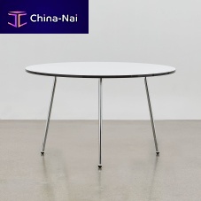 Contemporary dining table PHnatural oaklaminatechrome steel base