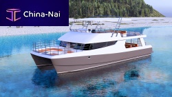 Cruising passenger ship 1800 Tour transit catamaranRINAfiberglass