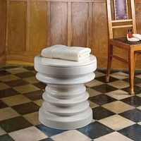 Contemporary stool ZIG ZAGceramicceramic basecentral base