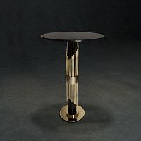Contemporary high bar table STREAMLINEbrassroundcommercial