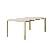 Contemporary table 1140oaksolid wood baserectangular