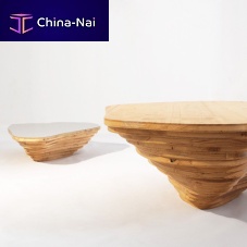 Organic design coffee table LIVINGISLANDwoodenmodularcommercial
