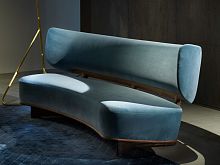 Semicircular sofa ICOSOFcontemporaryfabricgray