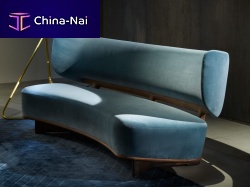 Semicircular sofa ICOSOFcontemporaryfabricgray