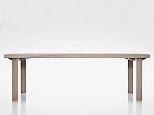 Contemporary dining table plywoodbirchoak base