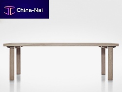 Contemporary dining table plywoodbirchoak base