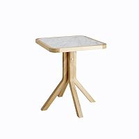 Contemporary dining table CAF CRME*marbleoaksquare